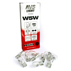 Лампа AVS Light Vegas W5W (W2.1x9.5d, T10), 12В, 5Вт, арт. A78166S