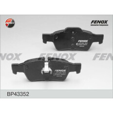 Колодки тормозные дисковые Fenox, задние, комплект на ось (4 шт), арт. BP43352