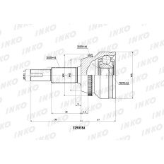 ШРУС INKO внешний, арт. 329058A