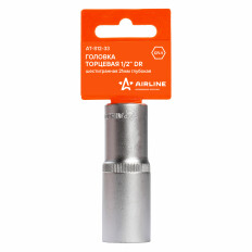 Головка торцевая Airline, длинная, 6-гранная, под квадрат 1/2", 21мм, арт. AT-S12-33