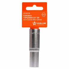 Головка торцевая Airline, длинная, 6-гранная, под квадрат 1/2", 13мм, арт. AT-S12-25