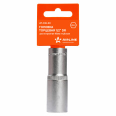 Головка торцевая Airline, длинная, 6-гранная, под квадрат 1/2", 18мм, арт. AT-S12-30