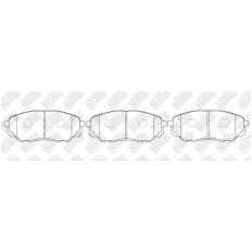 Колодки тормозные дисковые NIBK Original, передние, комплект на ось (4 шт), арт. PN0662