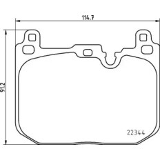 Колодки тормозные дисковые Brembo, передние, комплект на ось (4 шт), арт. P 06 097