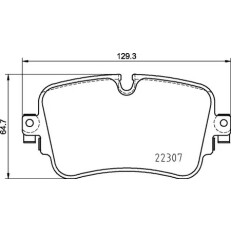 Колодки тормозные дисковые Brembo, комплект на ось (4 шт), арт. P85161