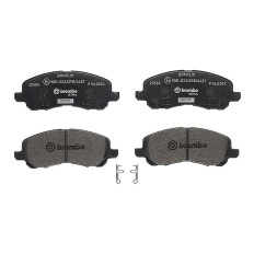 Колодки тормозные дисковые Brembo, передние, комплект на ось (4 шт), арт. P 54 030X