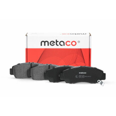 Колодки тормозные дисковые Metaco, передние, комплект на ось (4 шт), арт. 3000-038