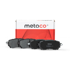 Колодки тормозные дисковые Metaco, передние, комплект на ось (4 шт), арт. 3000-180
