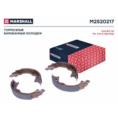 Колодки тормозные барабанные Marshall стояночного тормоза, комплект на ось (4 шт), арт. M2520217