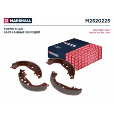 Колодки тормозные барабанные Marshall, комплект на ось (4 шт), арт. M2520225