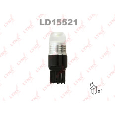 Лампа светодиодная LYNXauto W21W (W3x16d, T20), 12В, 21Вт, 7000К, 1 шт, арт. LD15521
