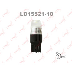 Лампа светодиодная LYNXauto W21W (W3x16d, T20), 12В, 21Вт, 7000К, 1 шт, арт. LD15521-10