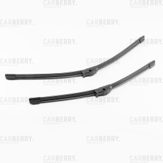 Щётки стеклоочистителя Carberry 550мм (22") + 450мм (18") бескаркасные, всесезонные, со спойлером, для леворульных авто, крепление Side Pin (P&H), комплект 2 шт, арт. 27CA100