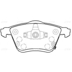 Колодки тормозные дисковые CTR, передние, комплект на ось (4 шт), арт. GK0660