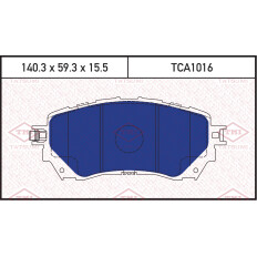 Колодки тормозные дисковые Tatsumi, передние, комплект на ось (4 шт), арт. TCA1016