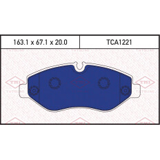 Колодки тормозные дисковые Tatsumi, передние, комплект на ось (4 шт), арт. TCA1221