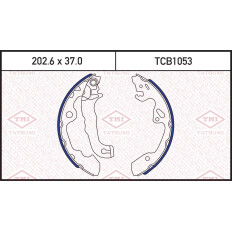 Колодки тормозные барабанные Tatsumi, комплект на ось (4 шт), арт. TCB1053