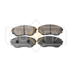 Колодки тормозные дисковые Sufix, передние, комплект на ось (4 шт), арт. SX-1297