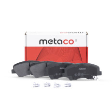 Колодки тормозные дисковые Metaco, передние, комплект на ось (4 шт), арт. 3000-746