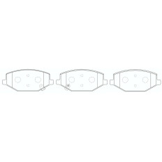 Колодки тормозные дисковые SB NAGAMOCHI, передние, комплект на ось (4 шт), арт. BP82005