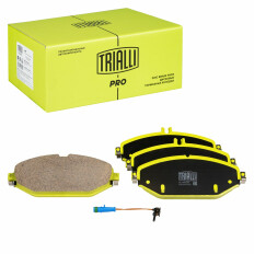 Колодки тормозные дисковые Trialli Pro керамические, с датчиком износа, передние, комплект на ось (4 шт), арт. PF 4402CR