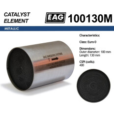 Катализатор EAG Евро-0, Ø100мм, длина 130мм, 400 scpi, арт. 100130M