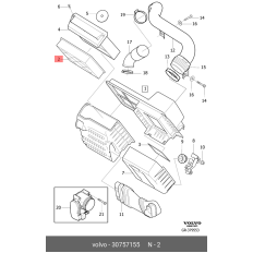 Фильтр воздушный Volvo, арт. 30757155