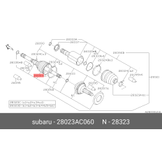 Пыльник шруса Subaru, арт. 28023-AC060