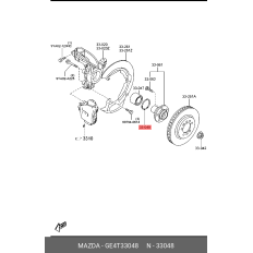 Кольцо стопорное подшипника ступицы GE4T-33-048 Mazda