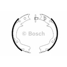 Колодки тормозные барабанные Bosch, комплект на ось (4 шт), арт. 0 986 487 681