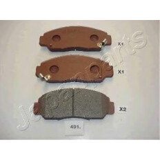 Колодки тормозные дисковые Japan Parts, передние, комплект на ось (4 шт), арт. PA-491AF