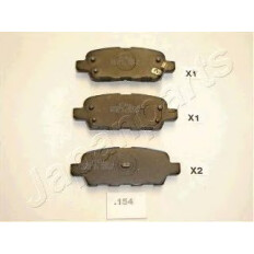 Колодки тормозные дисковые Japan Parts, задние, комплект на ось (4 шт), арт. PP-154AF