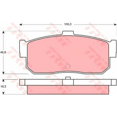 Колодки тормозные дисковые TRW, комплект на ось (4 шт), арт. GDB1172