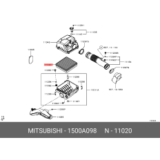 Фильтр воздушный Mitsubishi, арт. 1500A098