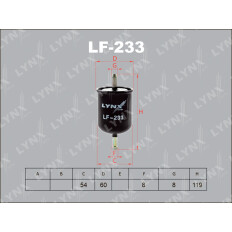 Фильтр топливный LYNXauto, арт. LF-233