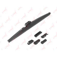 Щетка стеклоочистителя LynxAuto 430мм (17") каркасная, зимняя, крепления J-Hook, Side Pin (P&H), Slim Top, Pinch Tab, Push Button, Bayonet, 1 шт, арт. LW430