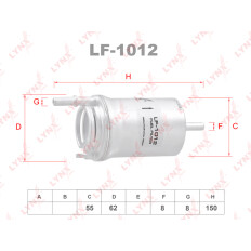 Фильтр топливный LYNXauto, арт. LF-1012