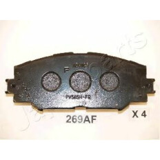 Колодки тормозные дисковые Japan Parts, передние, комплект на ось (4 шт), арт. PA-269AF