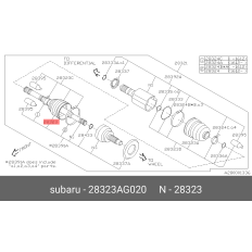 Пыльник ШРУСа Subaru, арт. 28323AG020