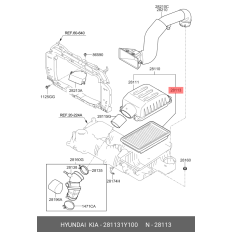 Фильтр воздушный Hyundai/Kia, арт. 28113-1Y100