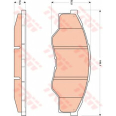 Колодки тормозные дисковые TRW, передние, комплект на ось (4 шт), арт. GDB3500