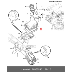 Фильтр воздушный GM, арт. 96950990