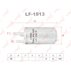 Фильтр топливный LYNXauto, арт. LF-1913