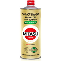 Масло моторное Mitasu Moly-Trimer 5w30, синтетическое, API SM/CF, ILSAC GF-4, для бензинового двигателя, 1л, арт. MJ-M11/1