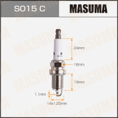 Свеча зажигания Masuma ZFR5J-11 (5584) с никелевым электродом, арт. S015C