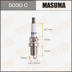 Свеча зажигания Masuma BCPR5EY (1266) с никелевым электродом, арт. S030C