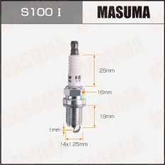 Свеча зажигания Masuma Iridium IK16 с иридиевым электродом, арт. S100I
