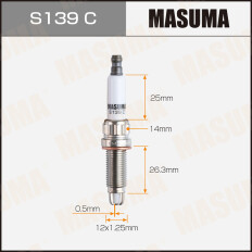 Свеча зажигания Masuma Nickel с никелевым электродом, арт. S139C