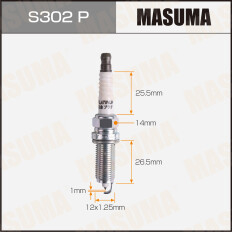 Свеча зажигания Masuma Platinum LZKAR6AP-11 с платиновым электродом, арт. S302P