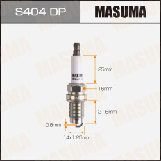 Свеча зажигания Masuma Double Platinum PZFR6R с платиновым электродом, арт. S404DP